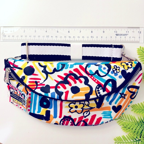 BRIGHTON Graffiti Colorful Love Cross Body Belt Bag NWT - Picture 5 of 13